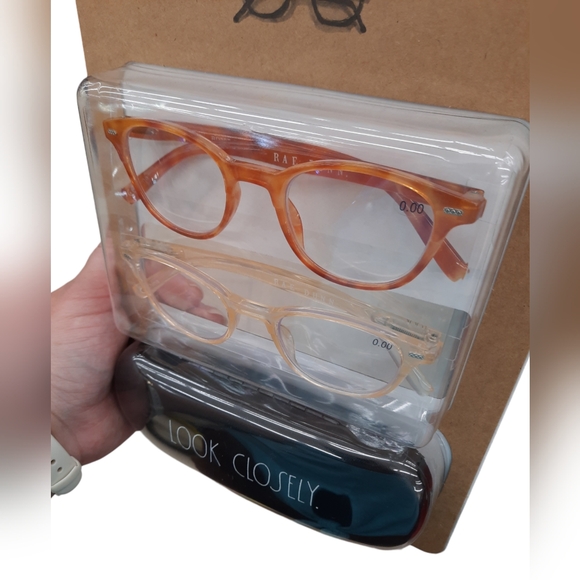 Rae Dunn Accessories - Rae Dunn Blue Light Blocking Glasses 2 Pairs with Case NEW